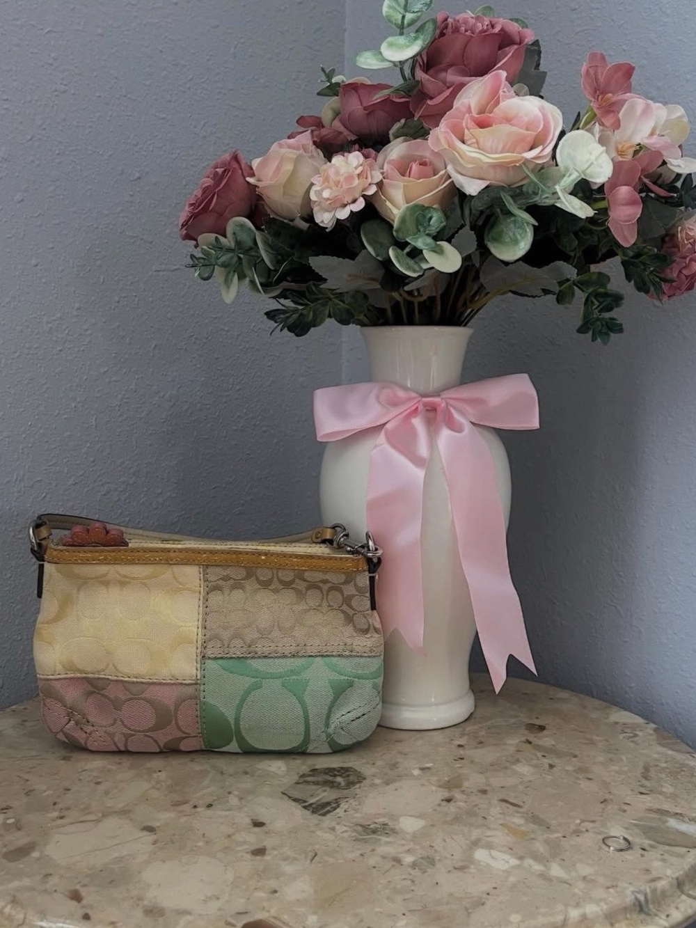 Patchwork Multicolor Wristlet Bag